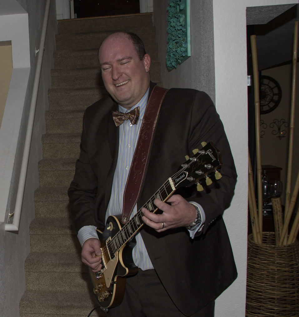 Playing a Gibson Les Paul
